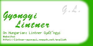 gyongyi lintner business card